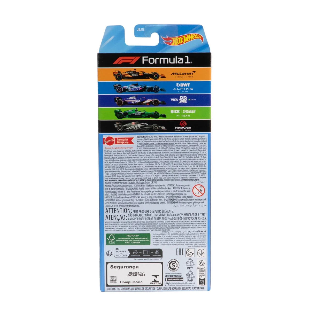 Hot Wheels Formula 1 Die-Cast Vehicles 5-Pack