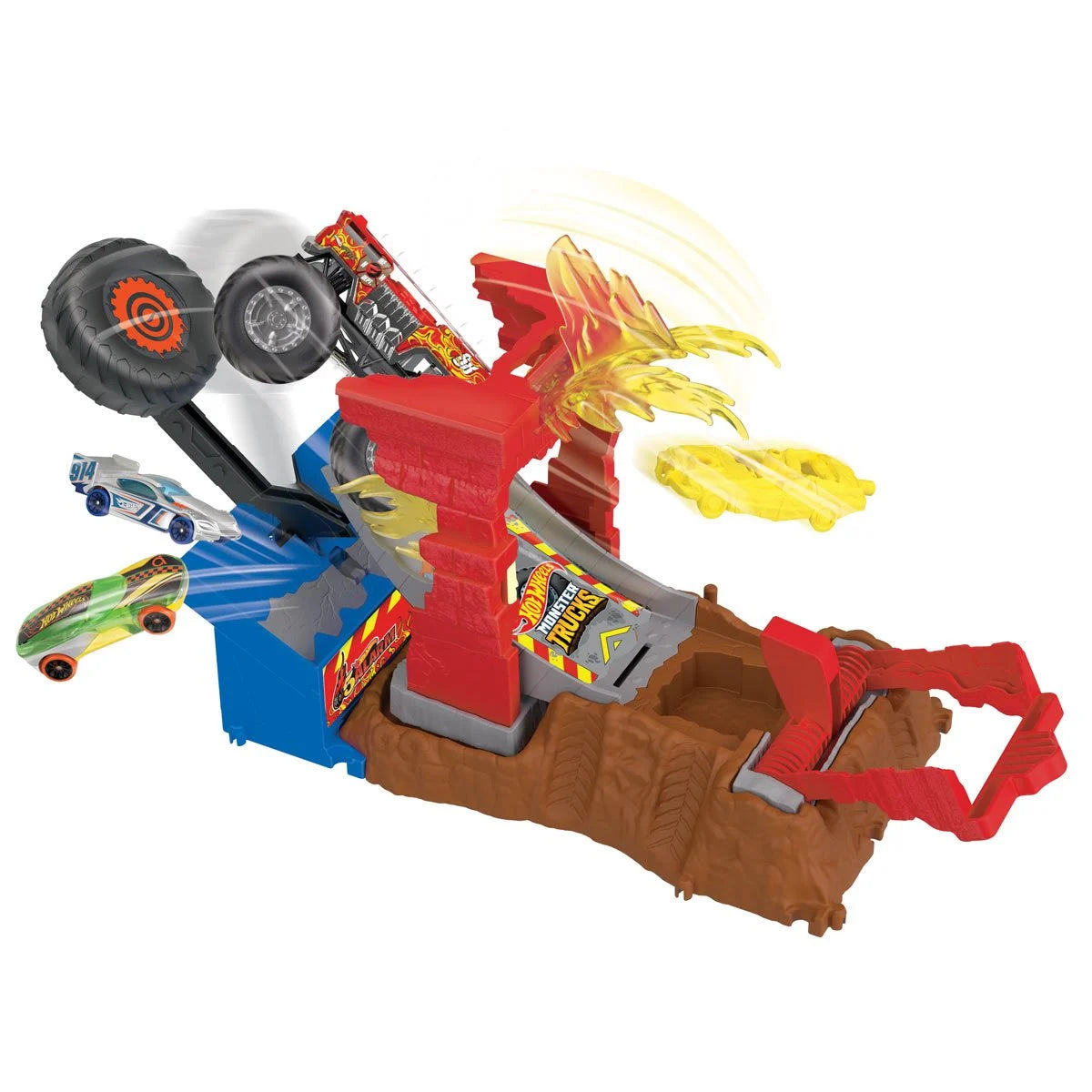 Hot Wheels Monster Trucks Arena Smashers 5-Alarm Fire Crash Challenge Playset