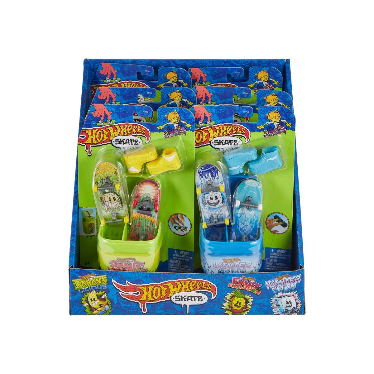 Hot Wheels Skate Fingerboard Flavor Stasher 2-Pack 2024 Mix 4 Case of 6