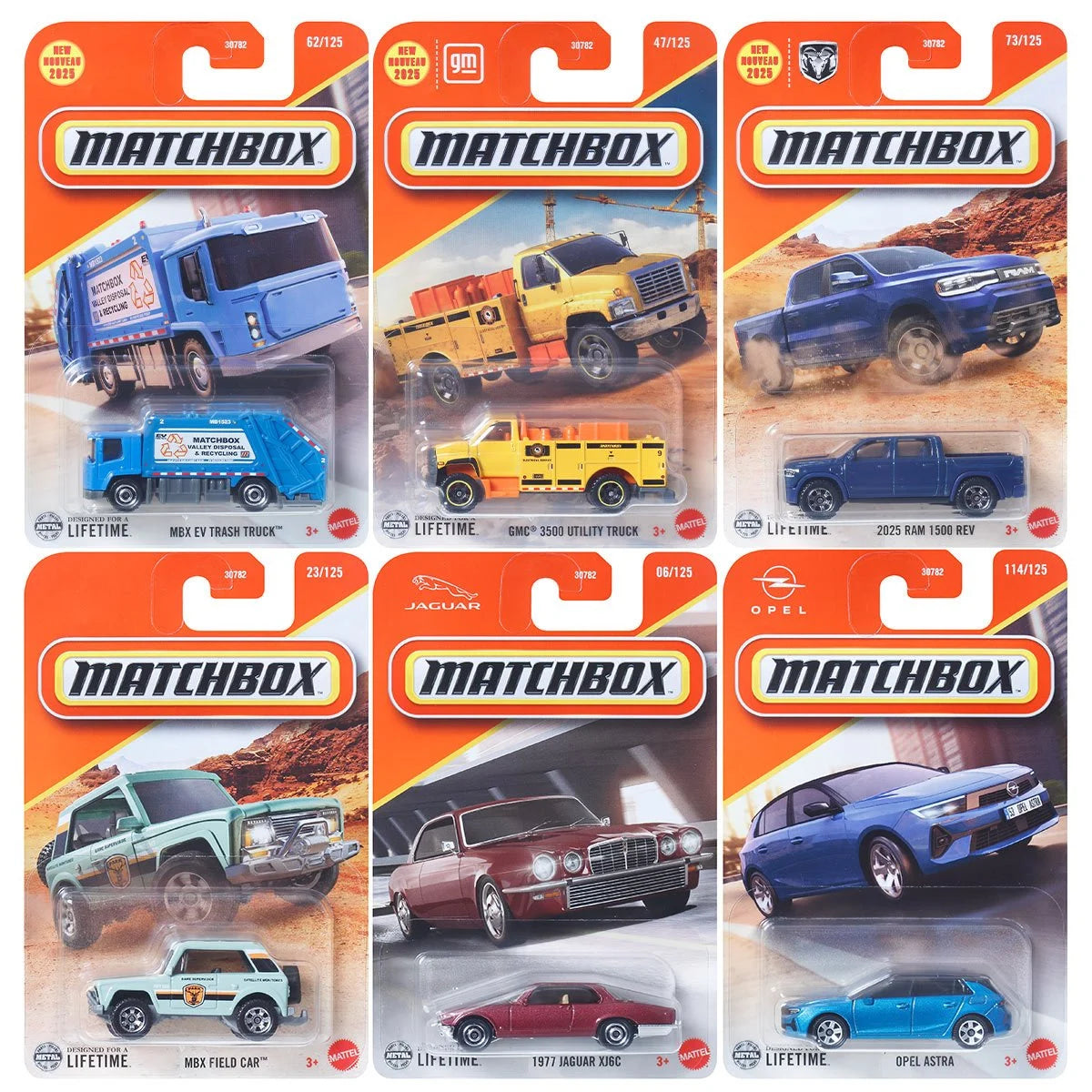 Matchbox Car Collection 2025 Mix 6 Vehicles Case of 24