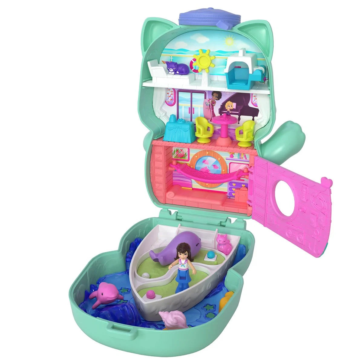 Polly Pocket Set Sail Kitty Compact Playset