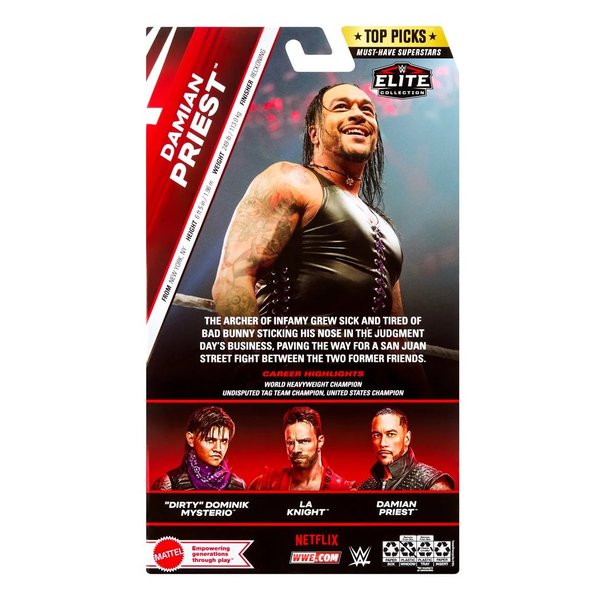 WWE Top Picks 2025 Wave 3 Elite Collection Action Figure Case of 3