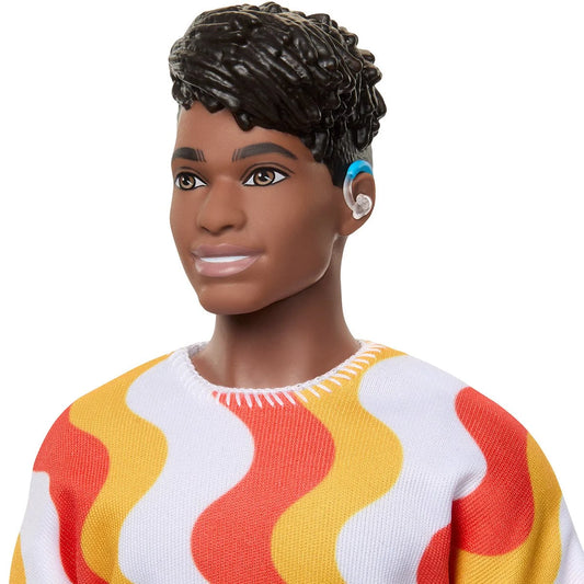 Barbie Fashionistas Ken Doll #220 with Orange Patterned Shirt