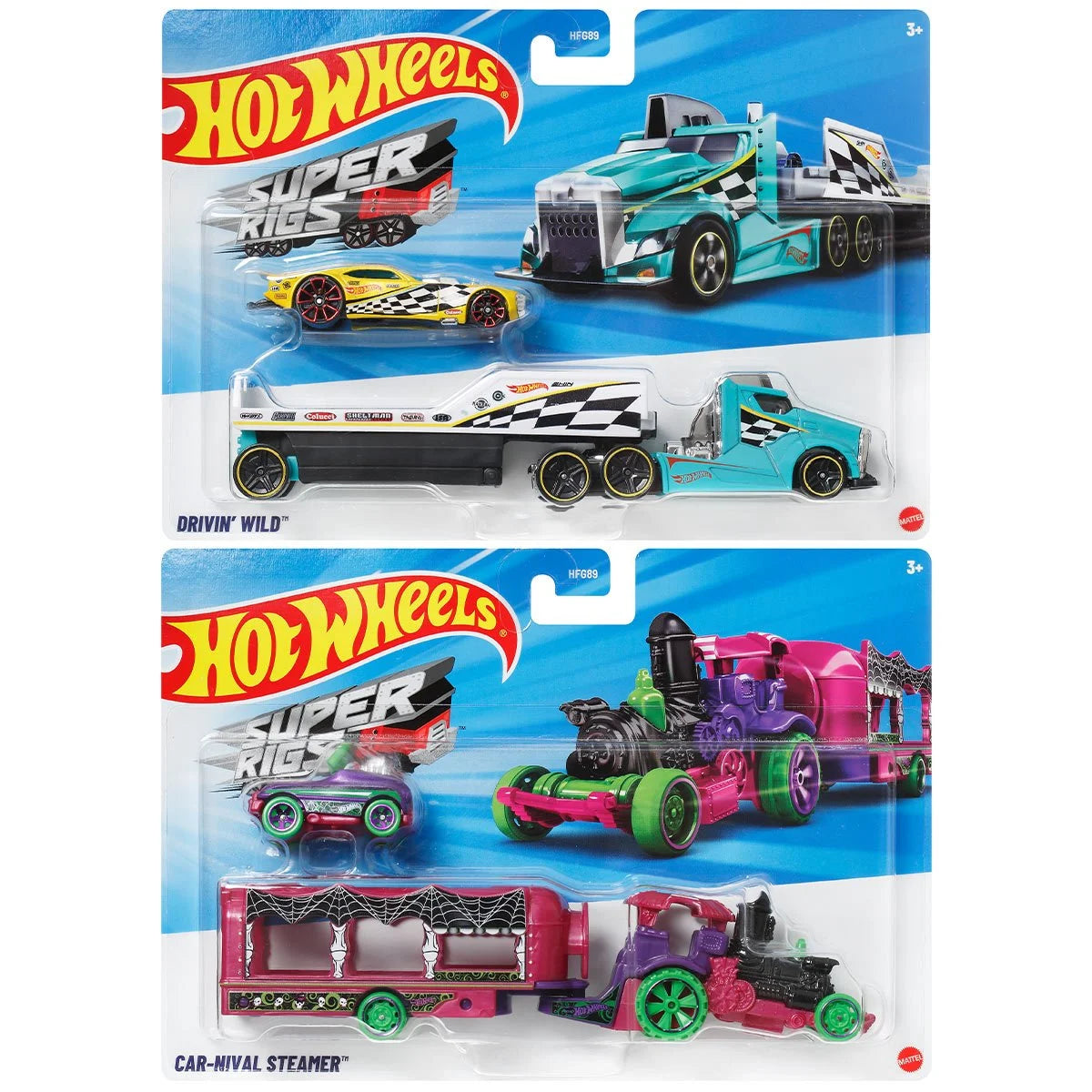 Hot Wheels Super Hauling Rig and Car 2025 Mix 1 Case of 4