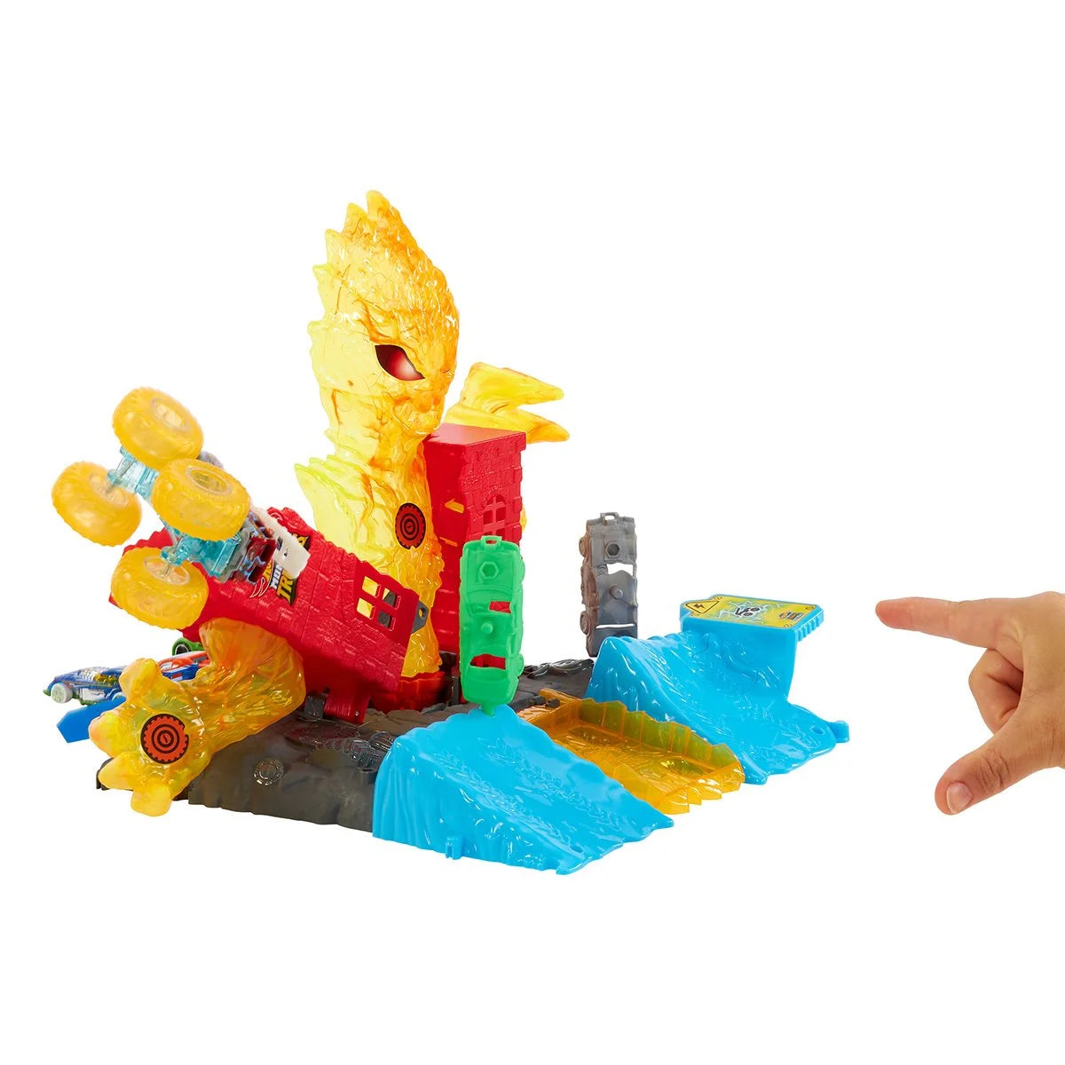 Hot Wheels Monster Trucks 5 Alarm Torch Tower Takedown Playset