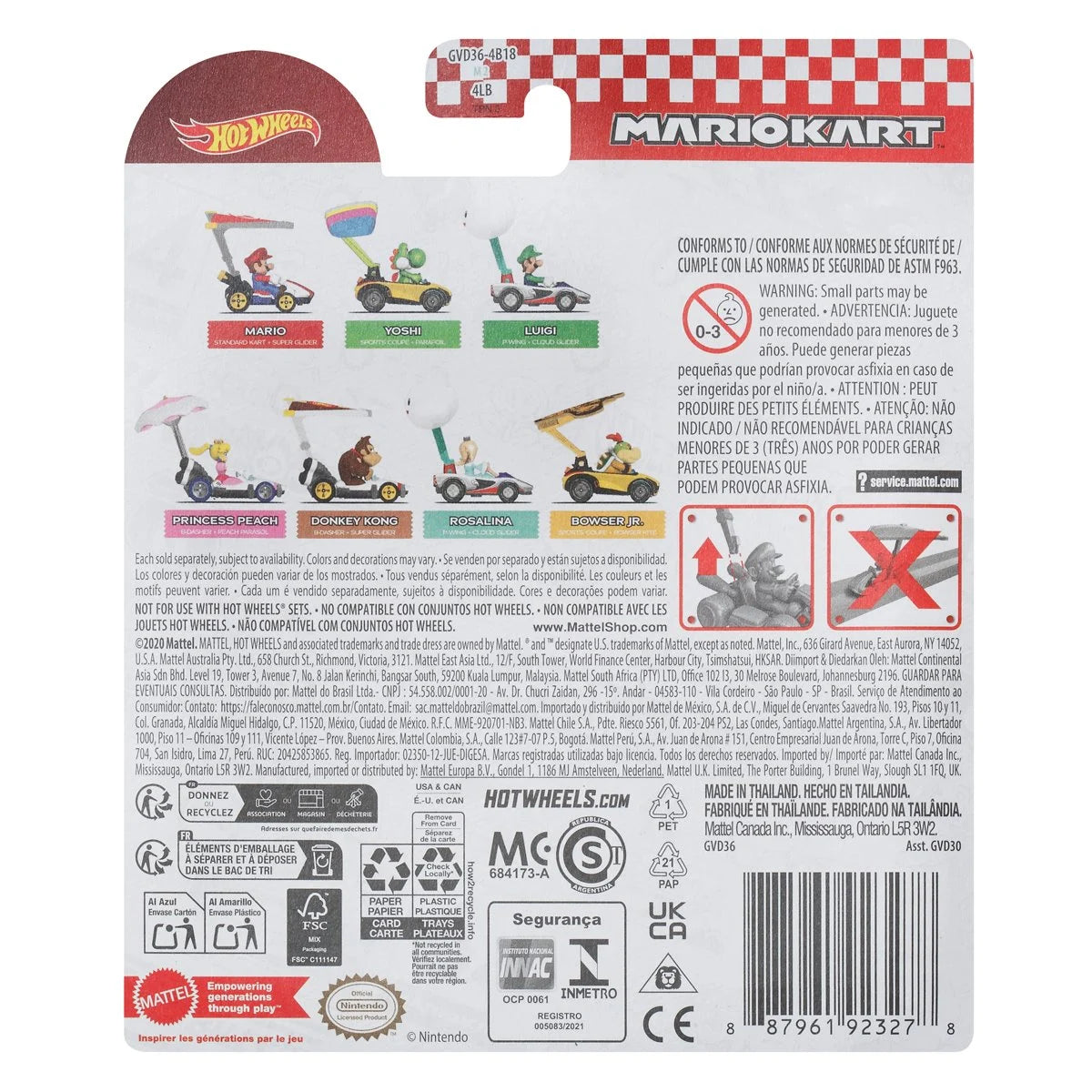 Mario Kart Hot Wheels Gliders 2025 Mix 2 Vehicle Case of 4