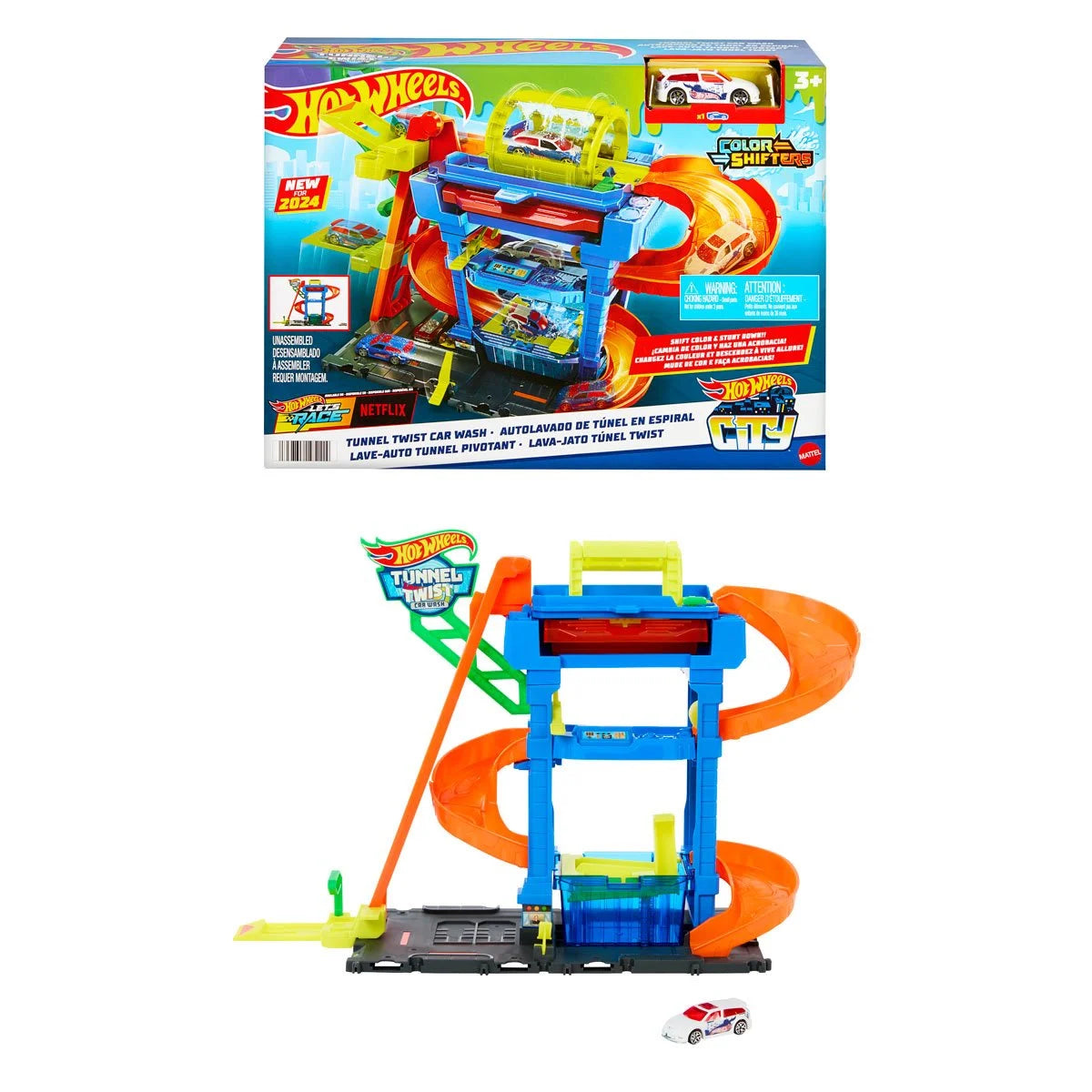 Hot Wheels Tunnel Twist Car Wash Playset