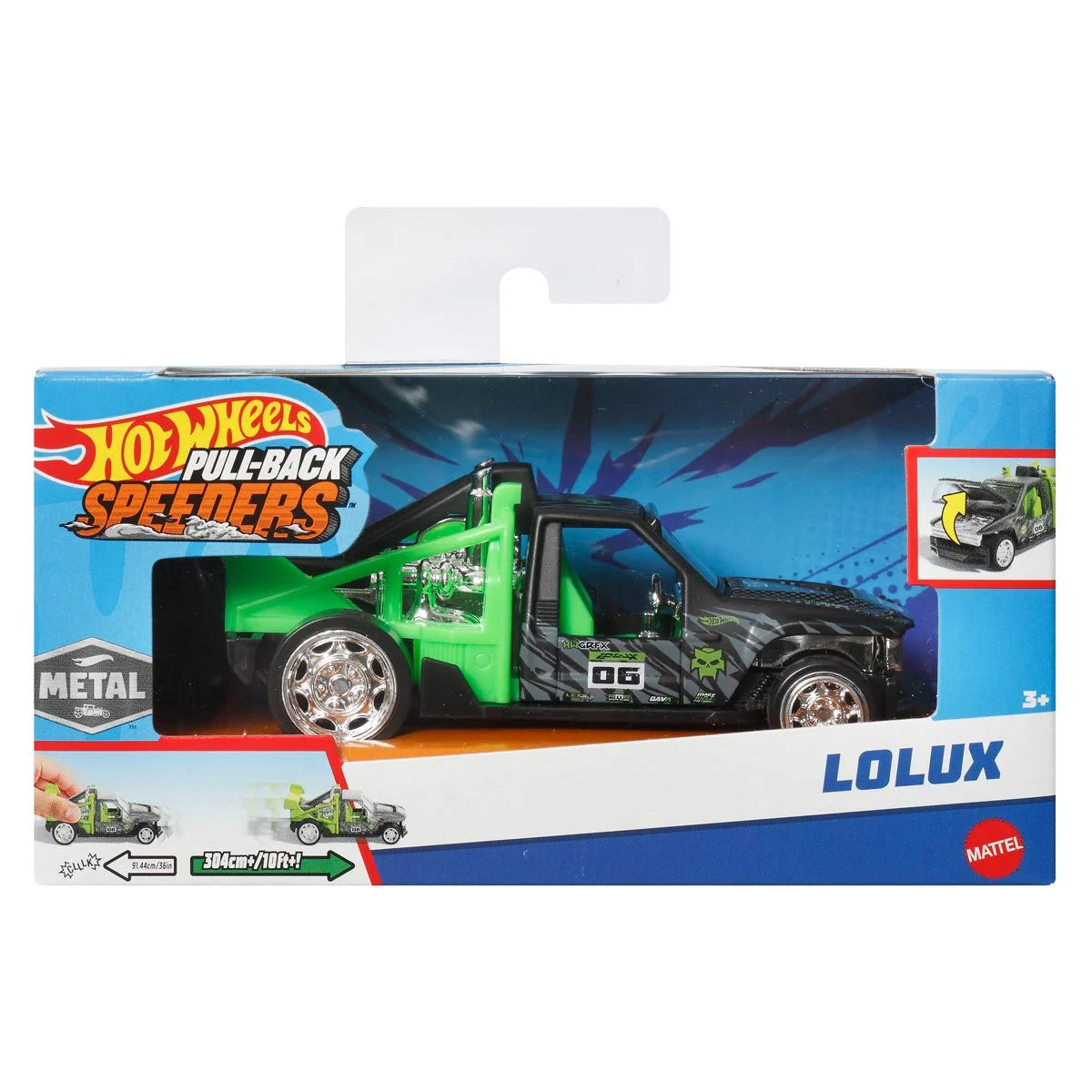 Hot Wheels Pull-Back Speeders 2025 Mix 1 Display Case of 8