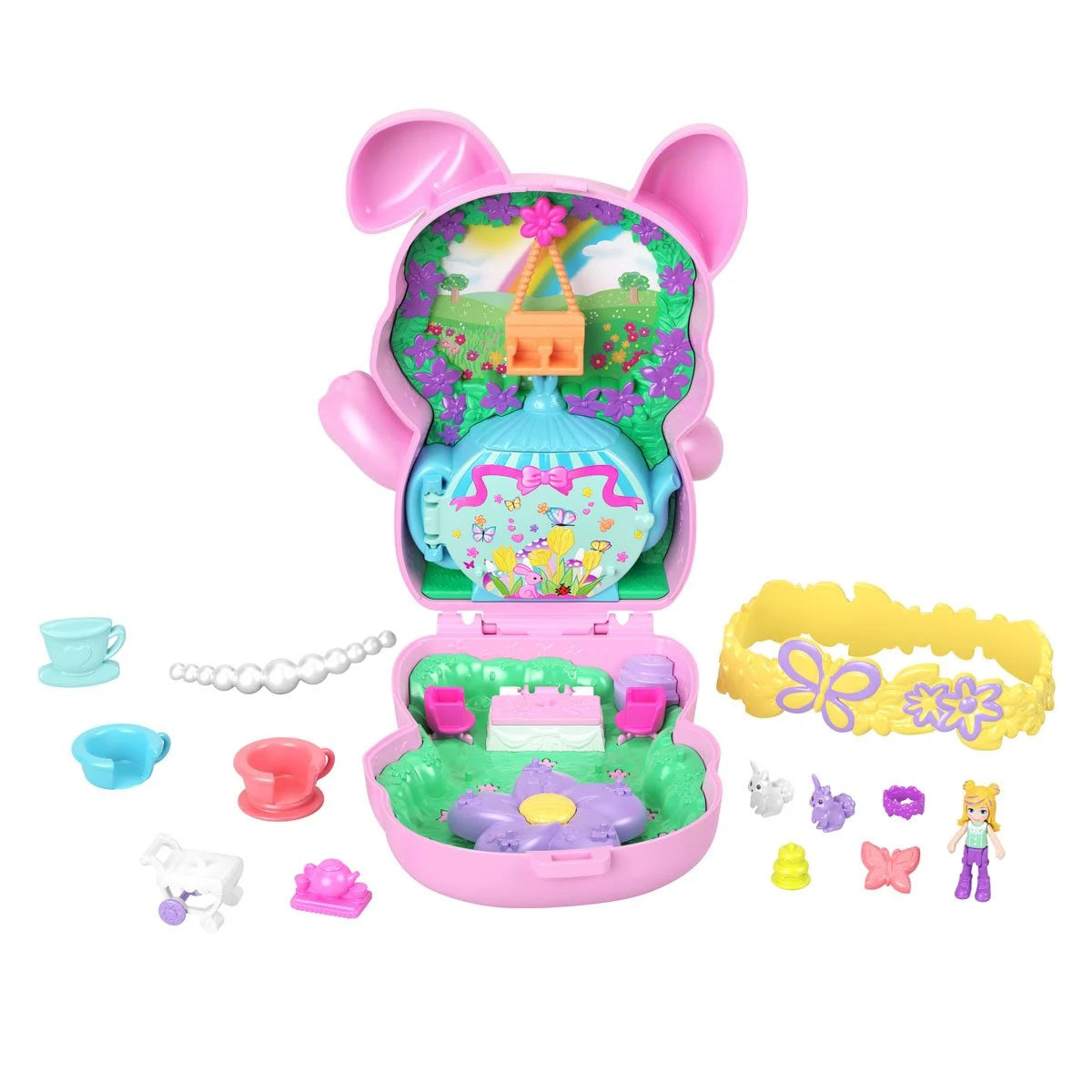 Polly Pocket Tea Party Bunny Compact Playset