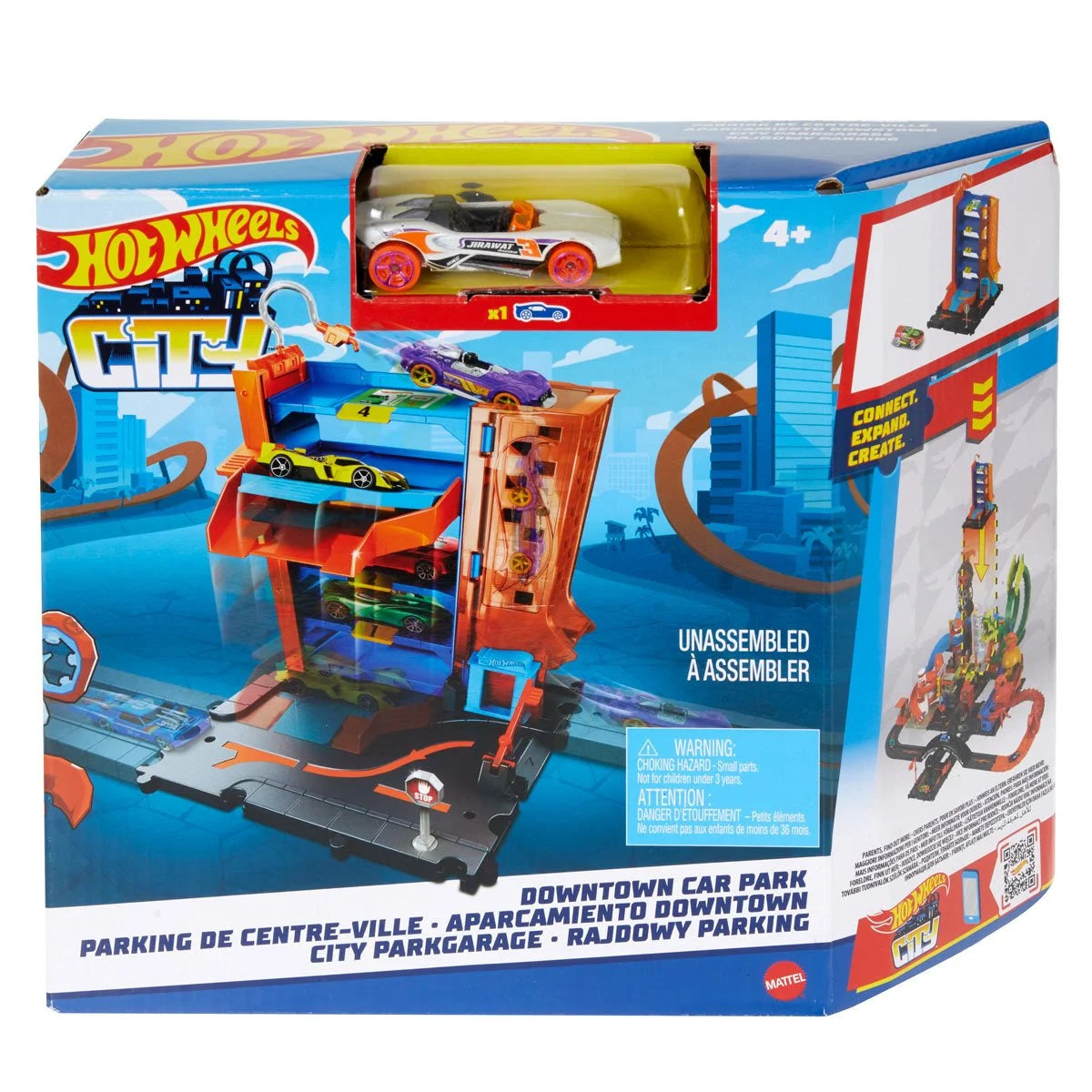 Hot Wheels City Downtown Parking Garage Playset