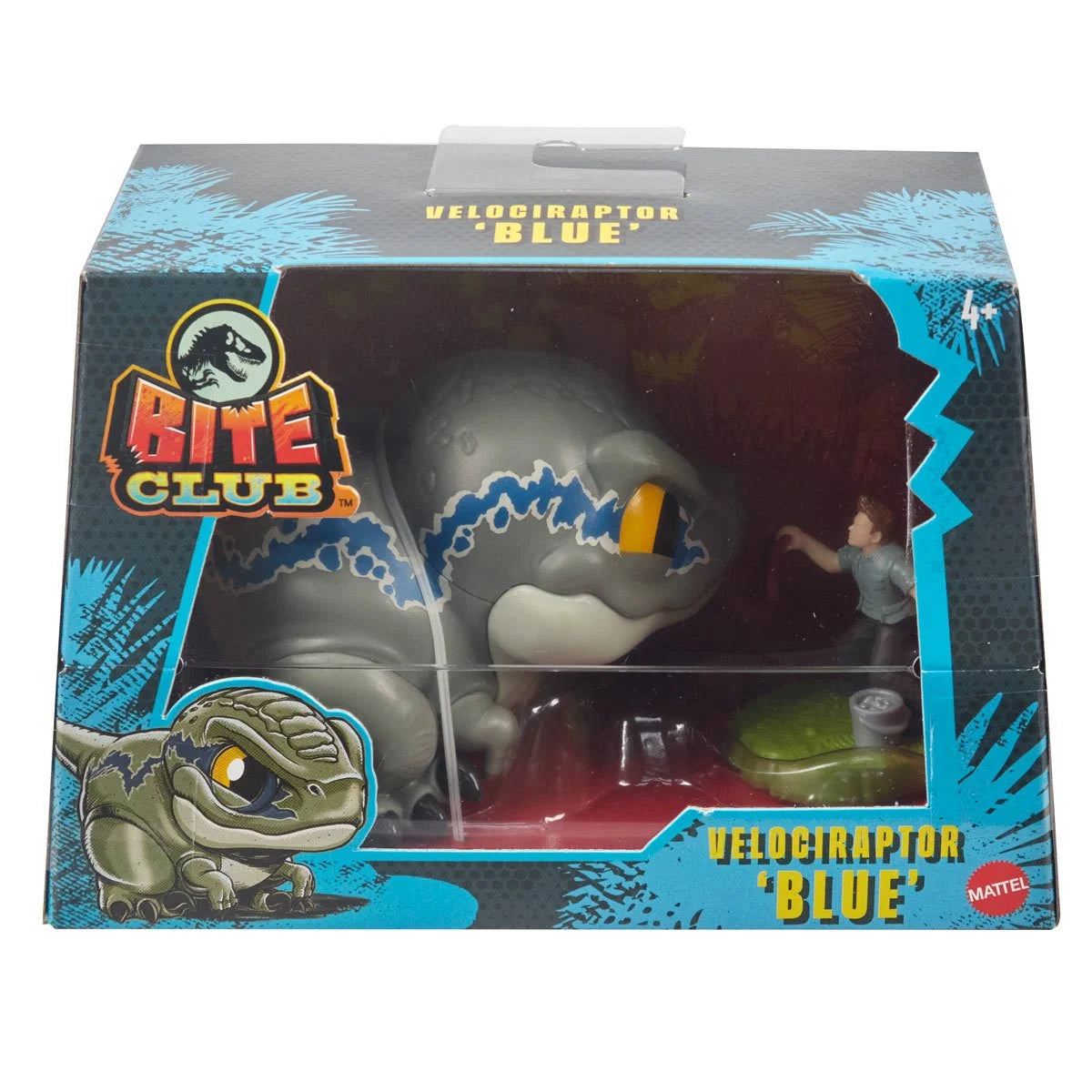 Jurassic World Bite Club Velociraptor Blue Action Figure