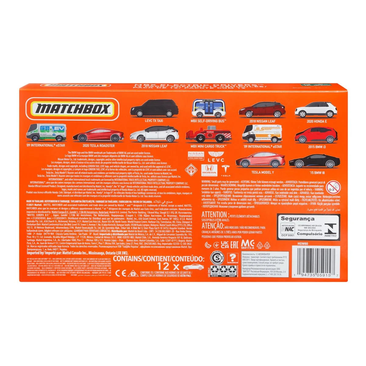 Matchbox MBX Electric Drivers Vehicle 12-Pack