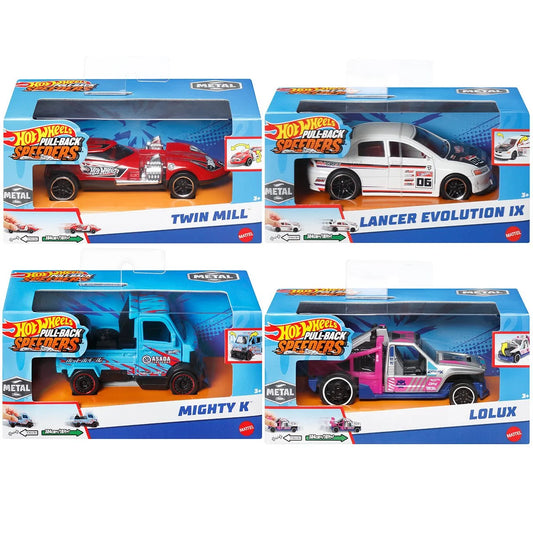 Hot Wheels Pull-Back Speeders 2024 Mix 2 Display Case of 8