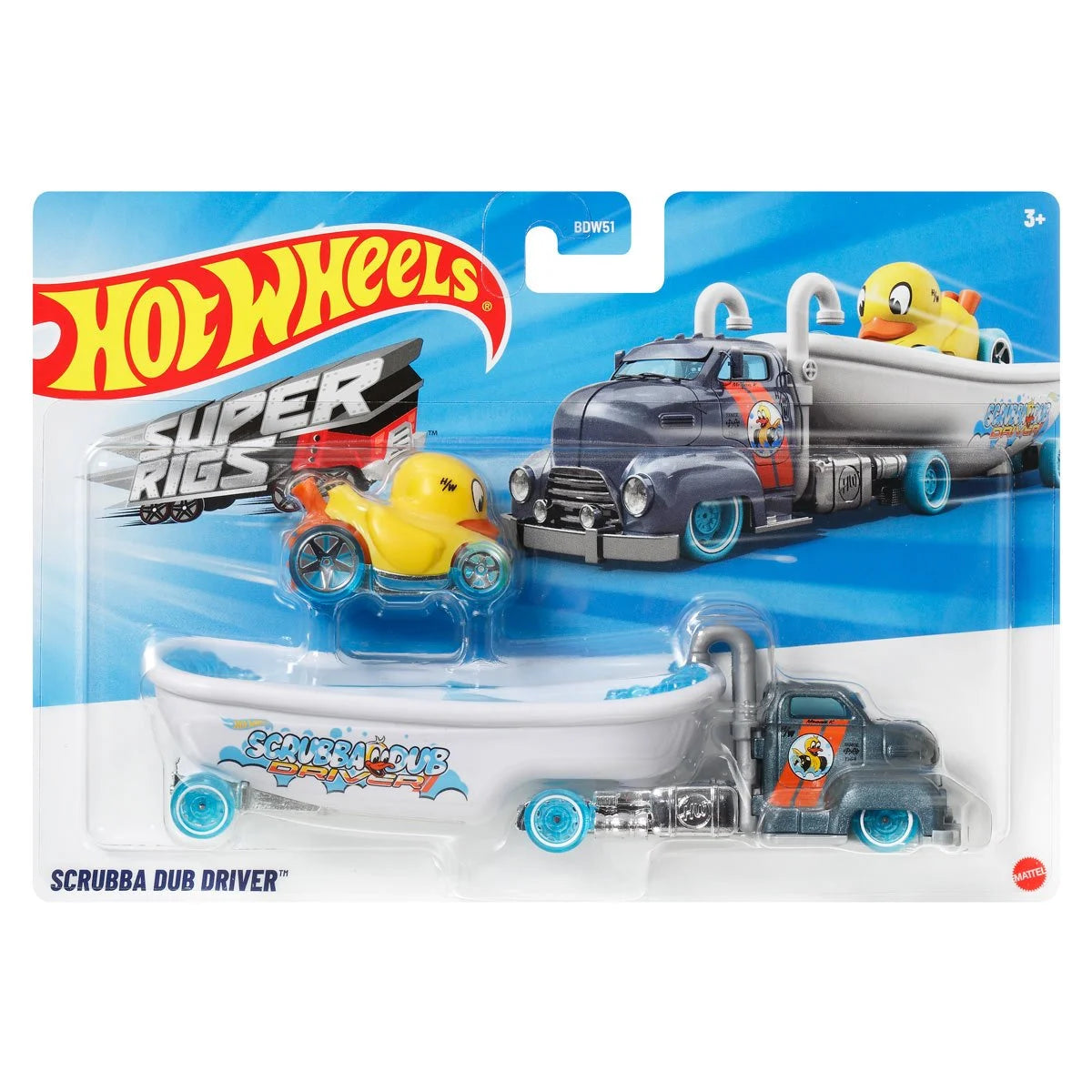 Hot Wheels Super Hauling Rig and Car 2025 Mix 2 Case of 6