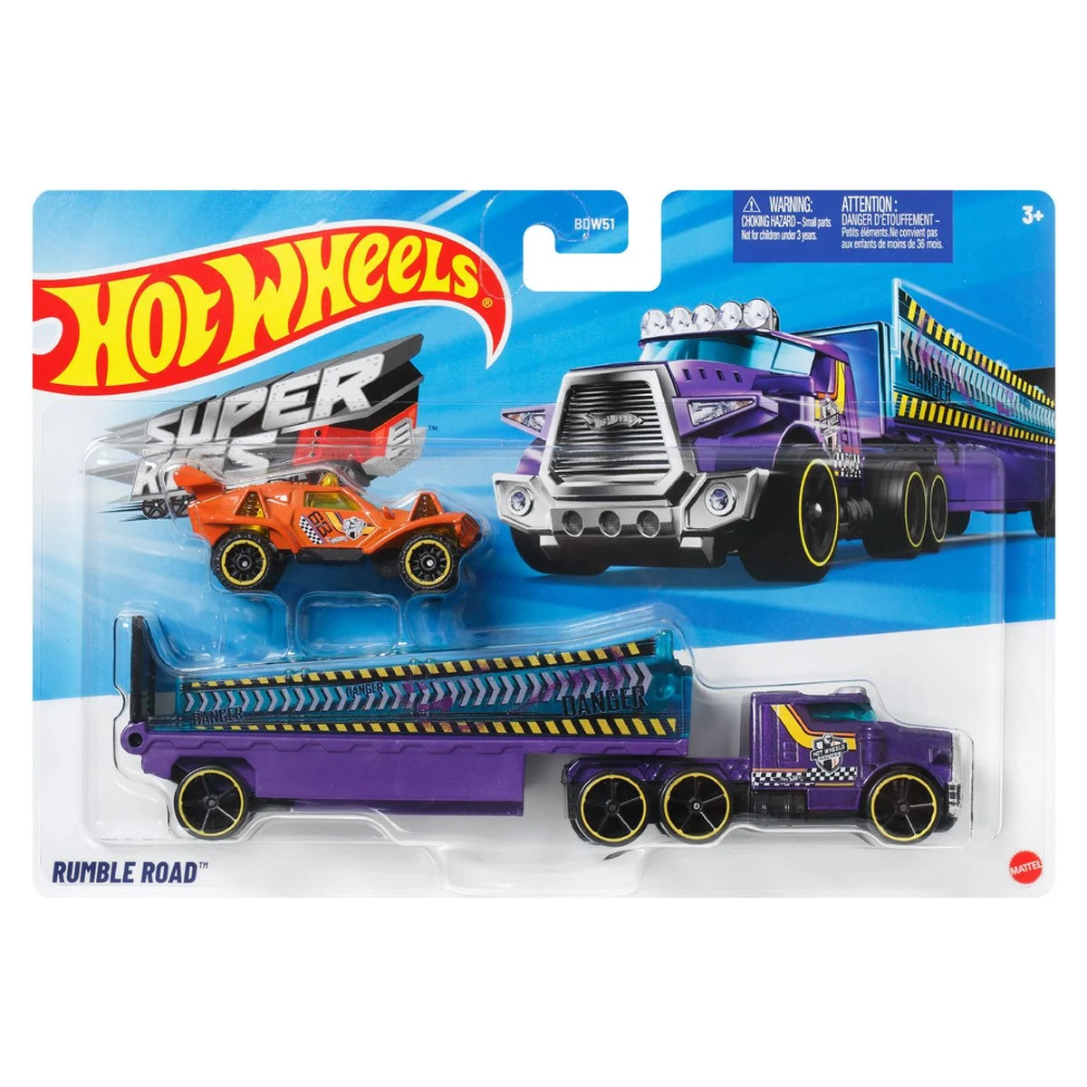 Hot Wheels Super Hauling Rig and Car 2025 Mix 1 Case of 6