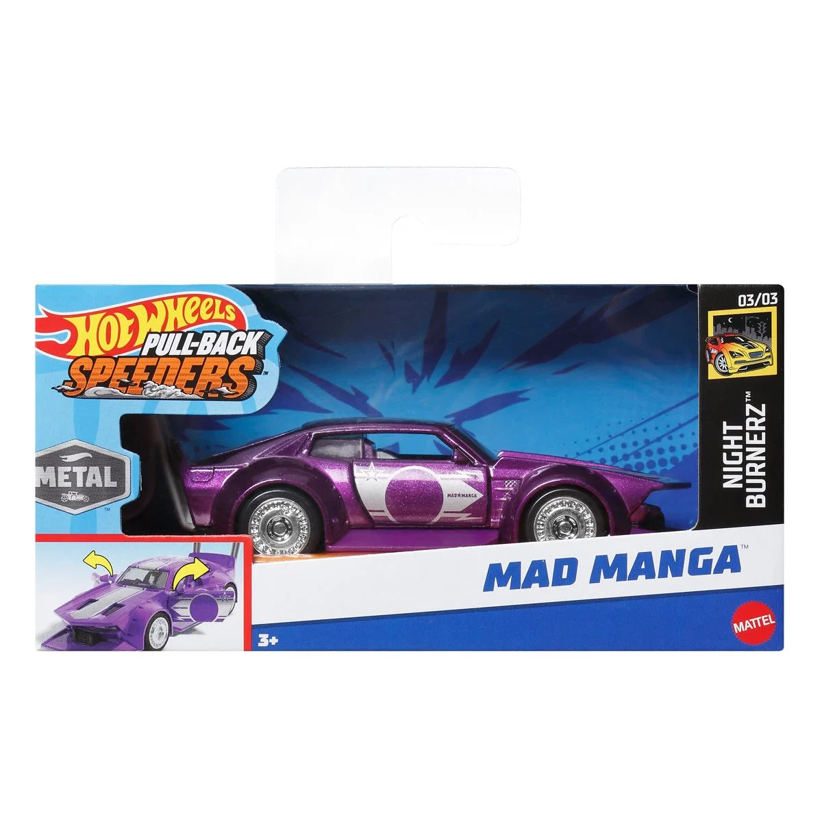 Hot Wheels Pull-Back Speeders 2024 Mix 3 Case of 12