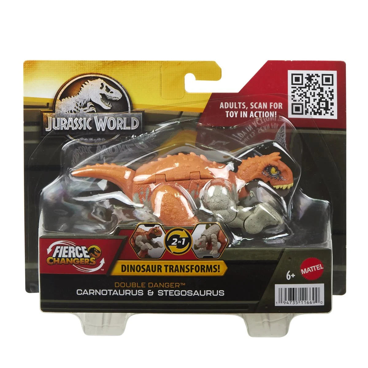 Jurassic World Fierce Changers Double Danger Action Figure Case of 4