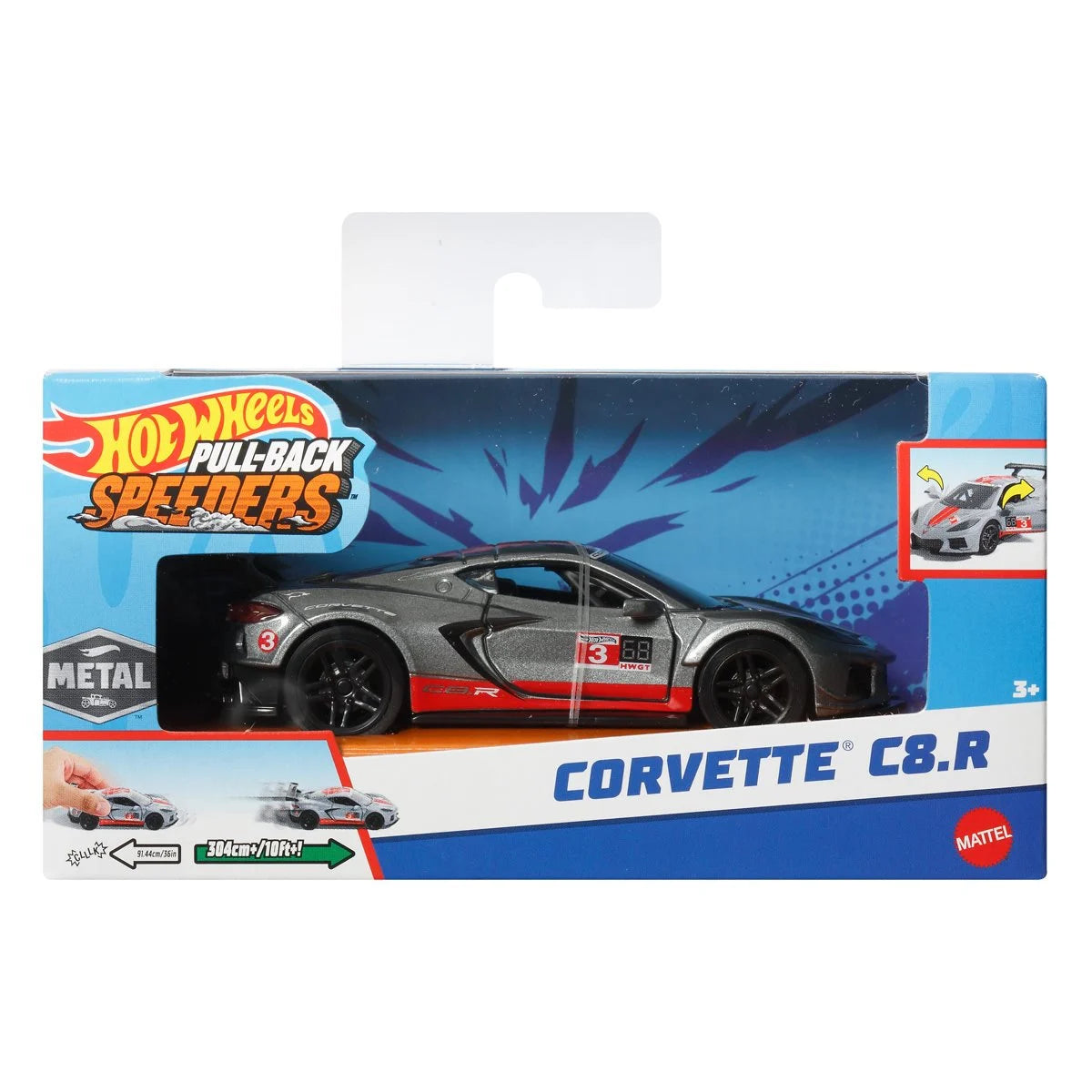 Hot Wheels Pull-Back Speeders 2024 Mix 3 Case of 12