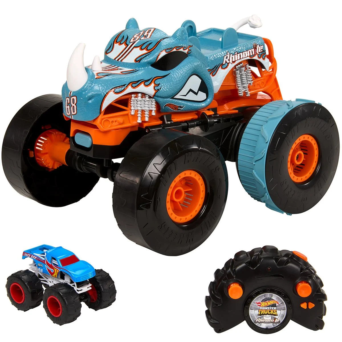 Hot Wheels Monster Trucks Transforming Rhinomite 1:12 Scale RC Vehicle