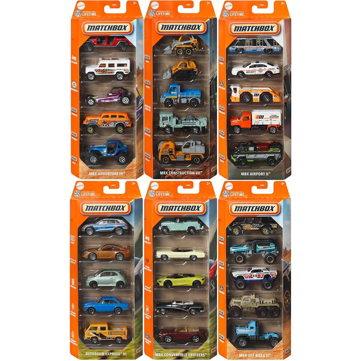 Matchbox Car Collection 5-Pack 2025 Mix 1 Vehicle Case of 12