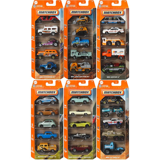 Matchbox Car Collection 5-Pack 2025 Mix 1 Vehicle Case of 12