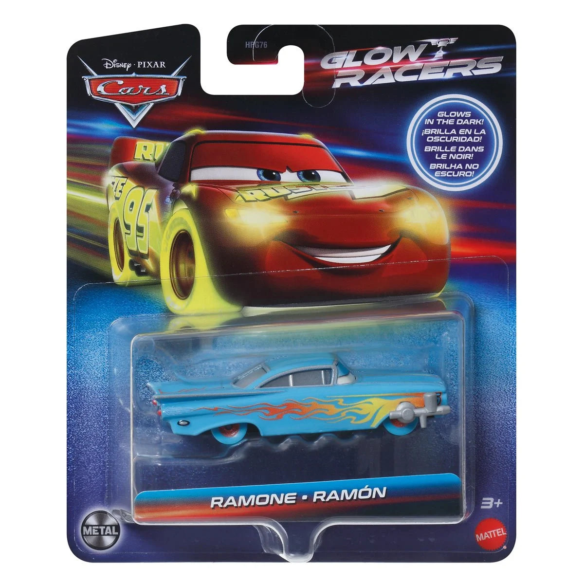 Cars Glow Racers 2025 Mix 2 Vehicle Case of 8