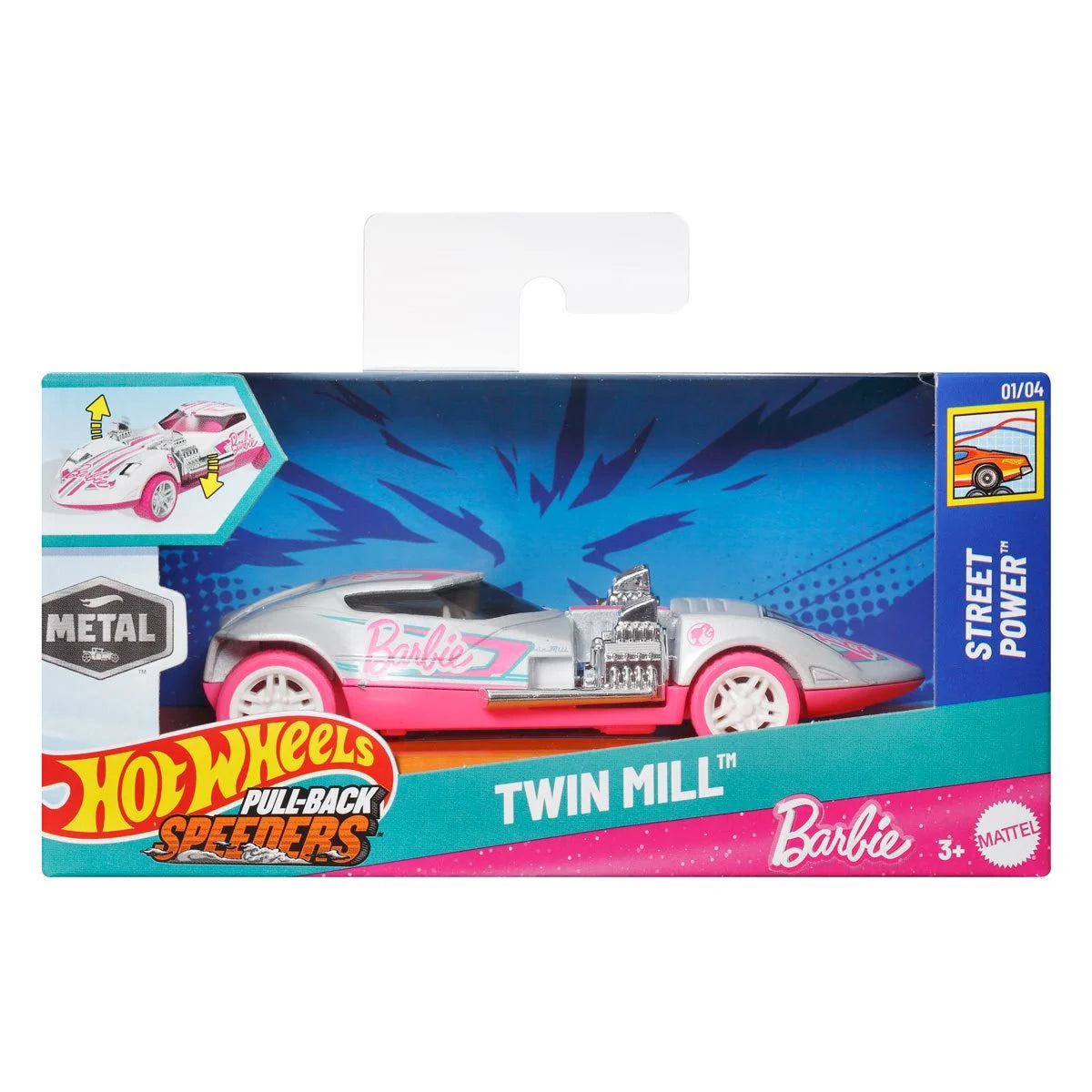 Hot Wheels Pull-Back Speeders 2025 Mix 2 Display Case of 8