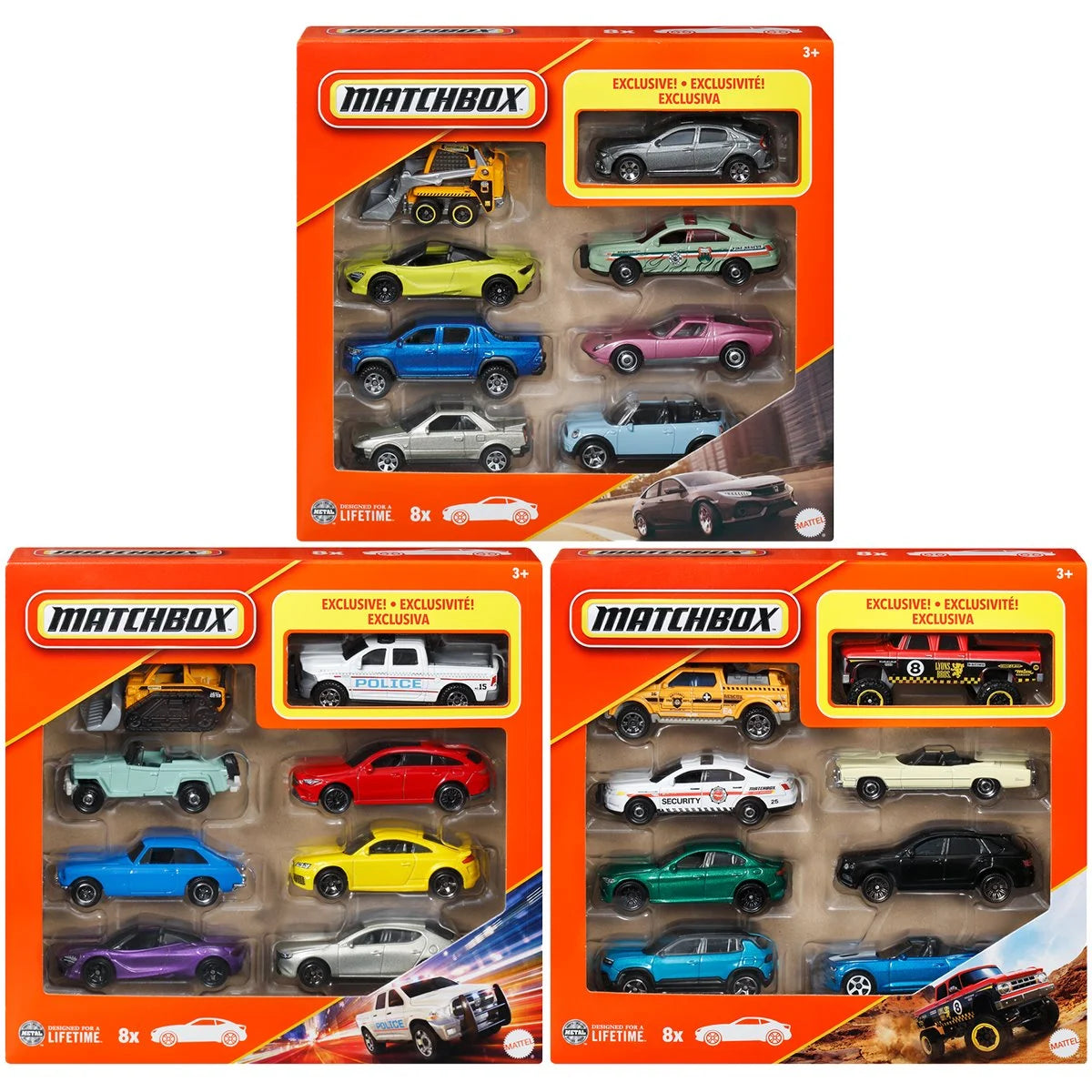 Matchbox 1:64 Scale 2025 Wave 1 Die-Cast Vehicle 8-Pack Case of 6