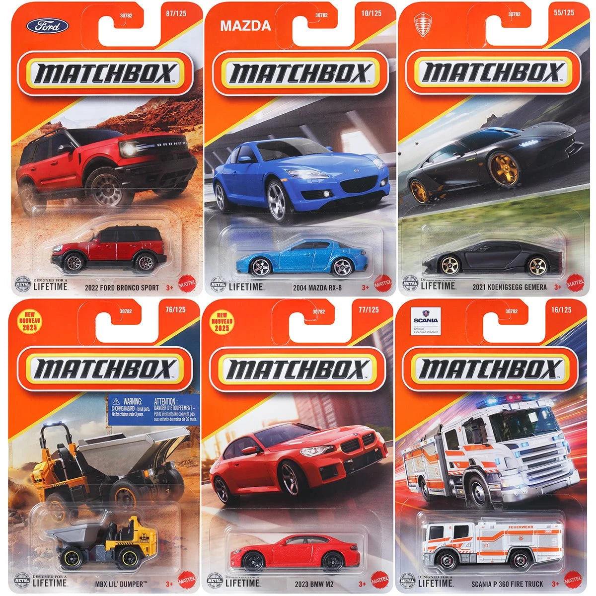 Matchbox Car Collection 2025 Mix 3 Vehicles Case of 24