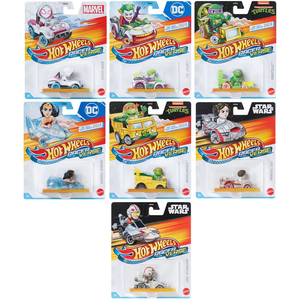 Hot Wheels RacerVerse 2024 Mix 2 Vehicle Case of 8