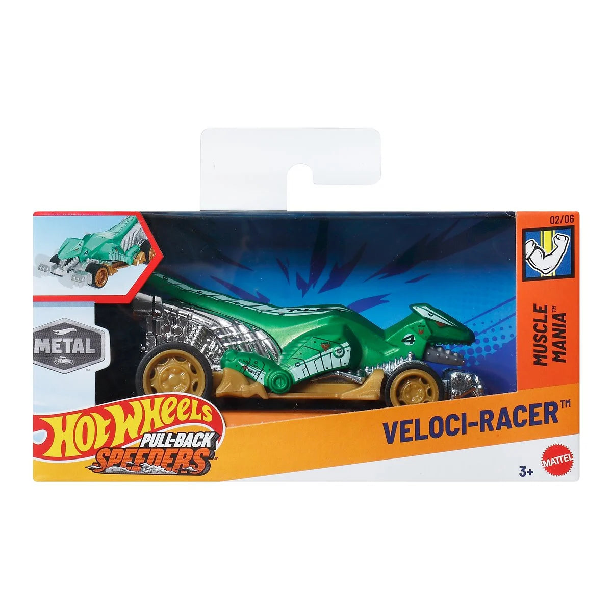 Hot Wheels Pull-Back Speeders 2025 Mix 1 Display Case of 8