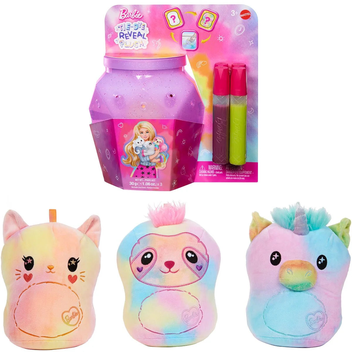 Barbie Tie-Dye Reveal Plush Kit Case of 4