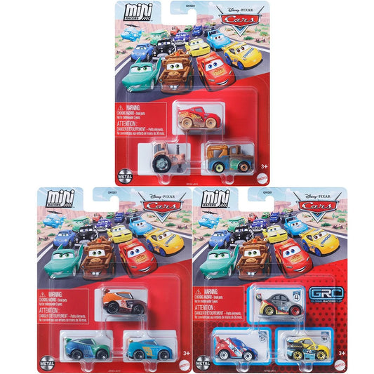 Cars Mini Racers 3-Pack 2025 Mix 2 Case of 6