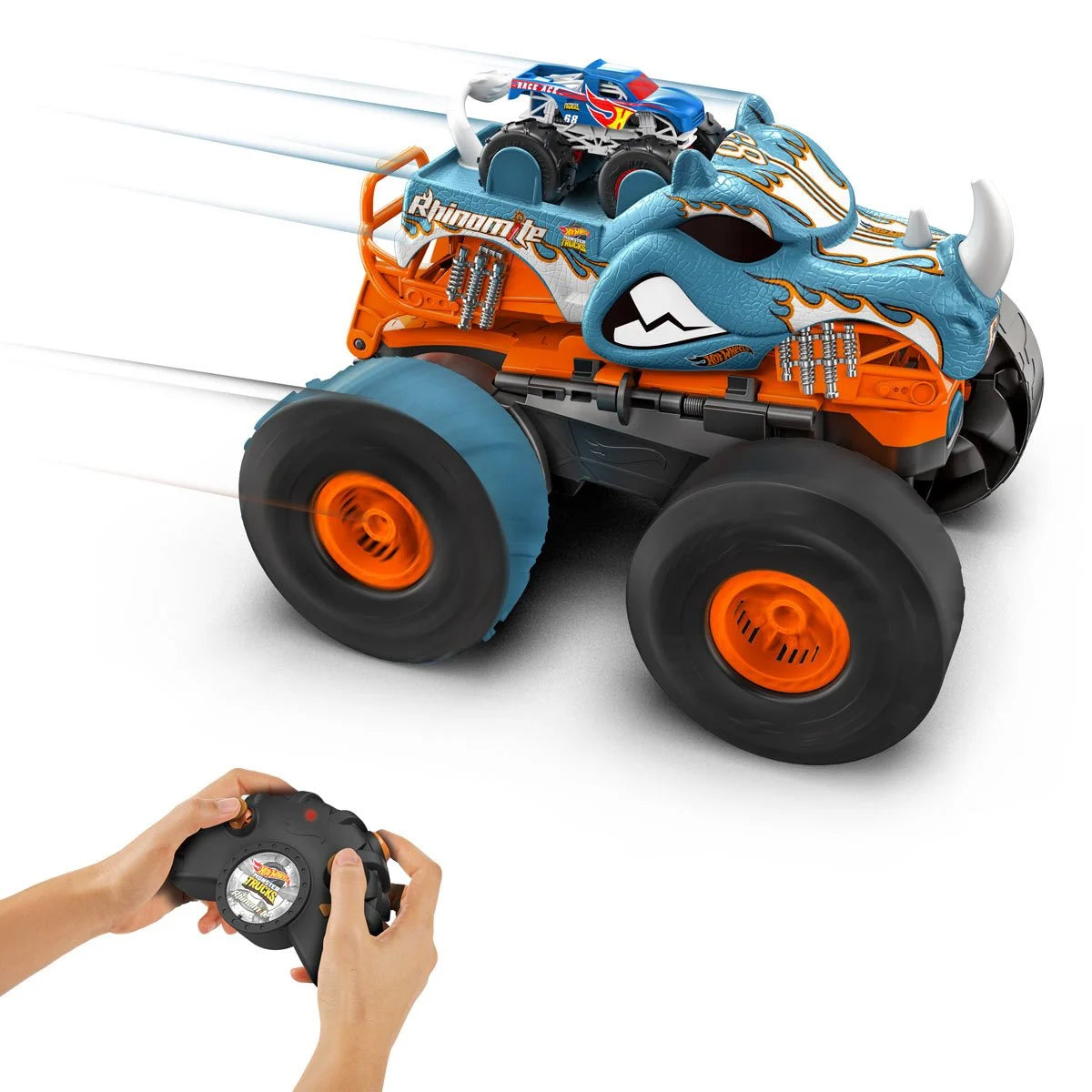Hot Wheels Monster Trucks Transforming Rhinomite 1:12 Scale RC Vehicle