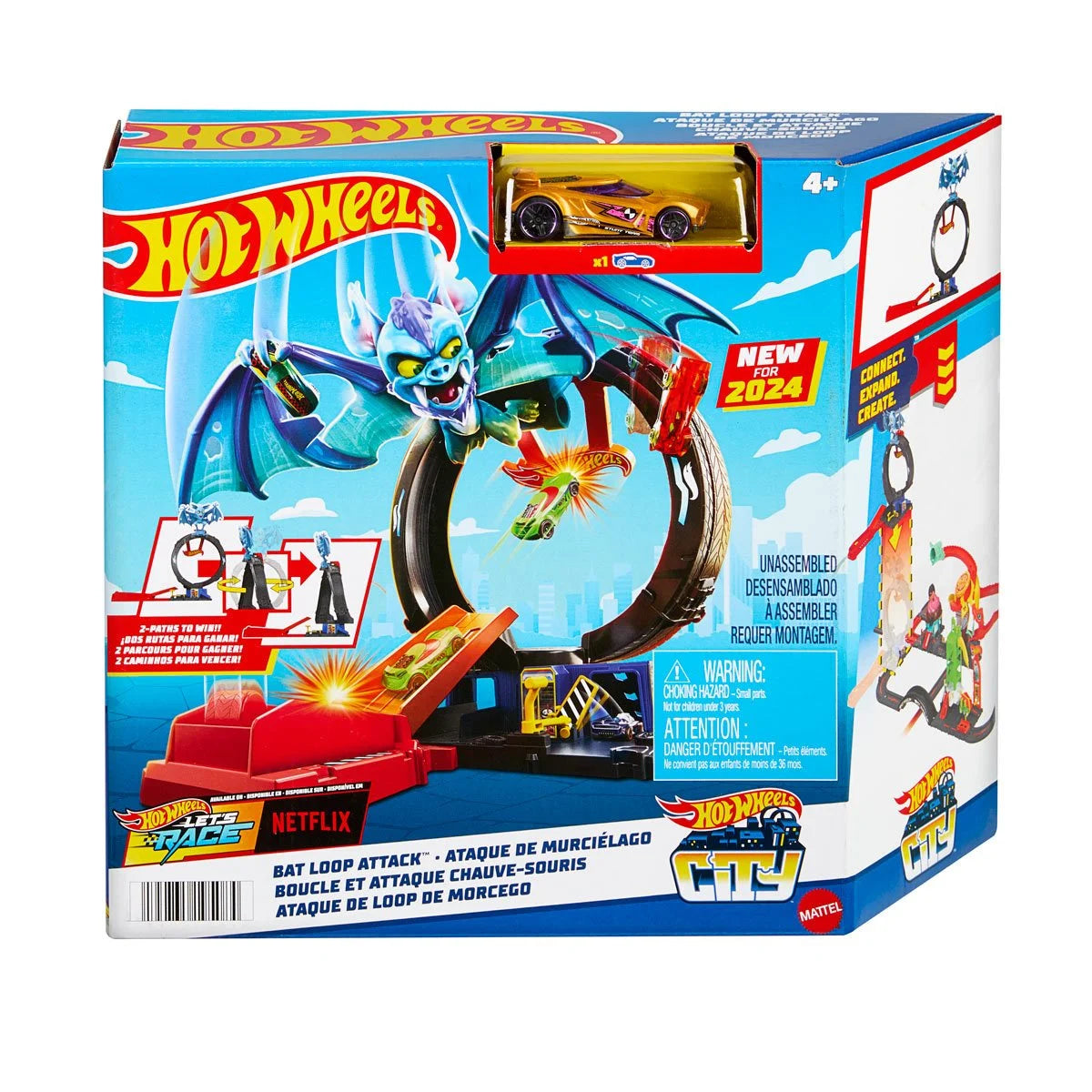 Hot Wheels Bat Loop Attack Track Set