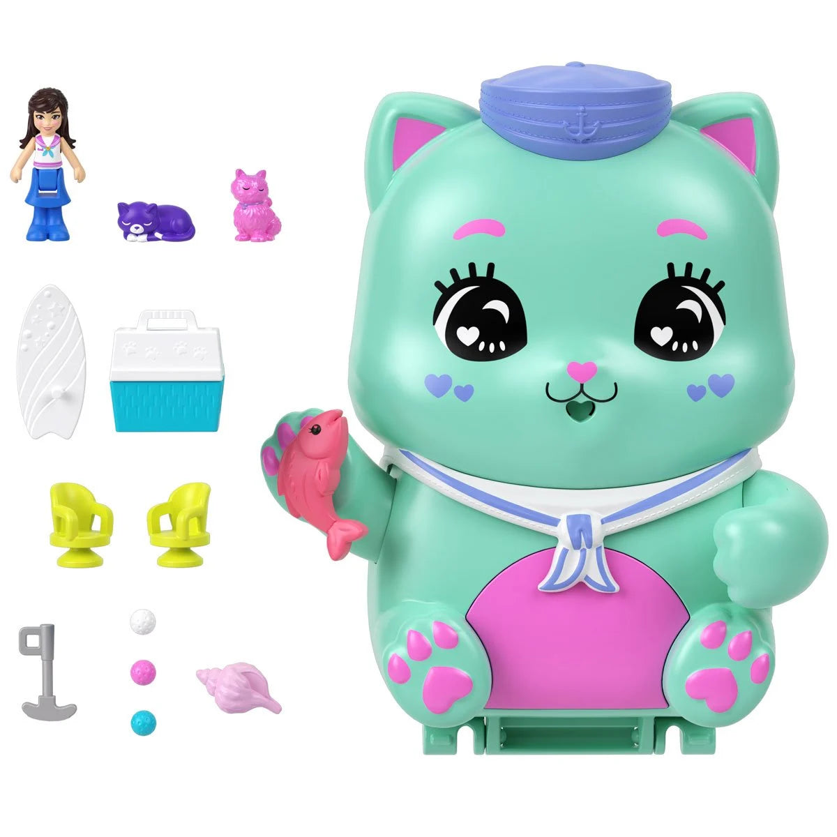 Polly Pocket Set Sail Kitty Compact Playset