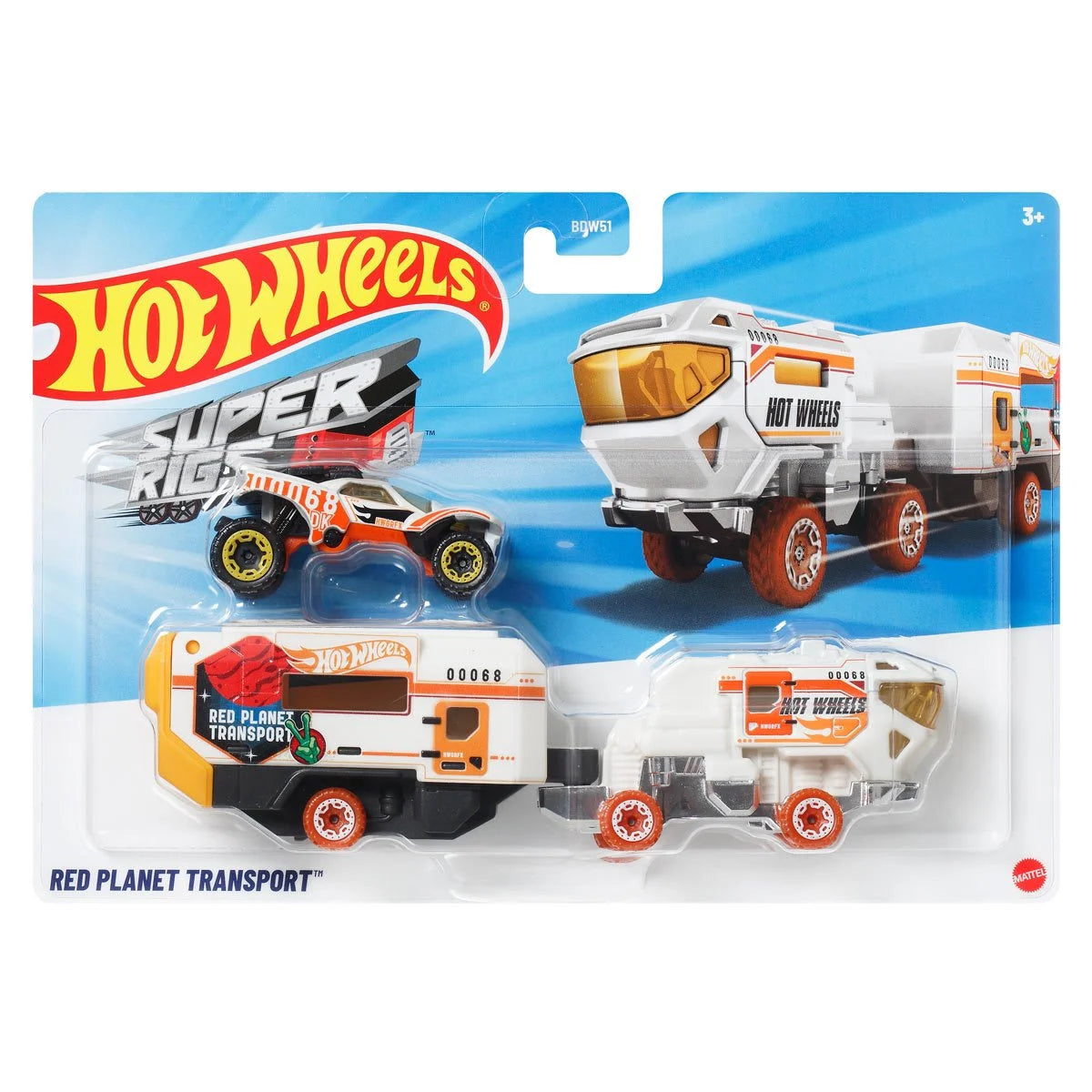 Hot Wheels Super Hauling Rig and Car 2025 Mix 2 Case of 6