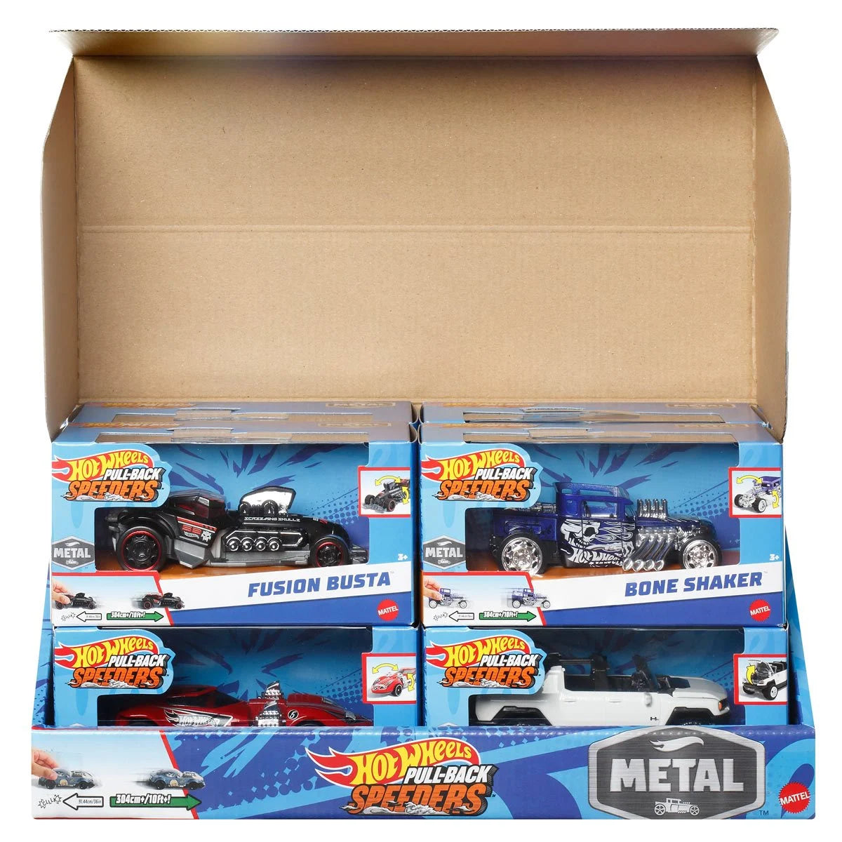 Hot Wheels Pull-Back Speeders 2024 Mix 3 Case of 12