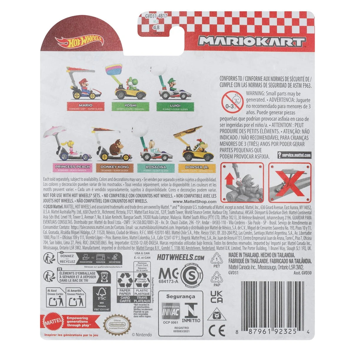 Mario Kart Hot Wheels Gliders 2025 Mix 2 Vehicle Case of 4
