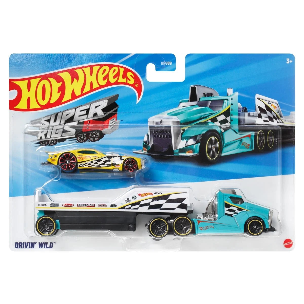 Hot Wheels Super Hauling Rig and Car 2025 Mix 1 Case of 4