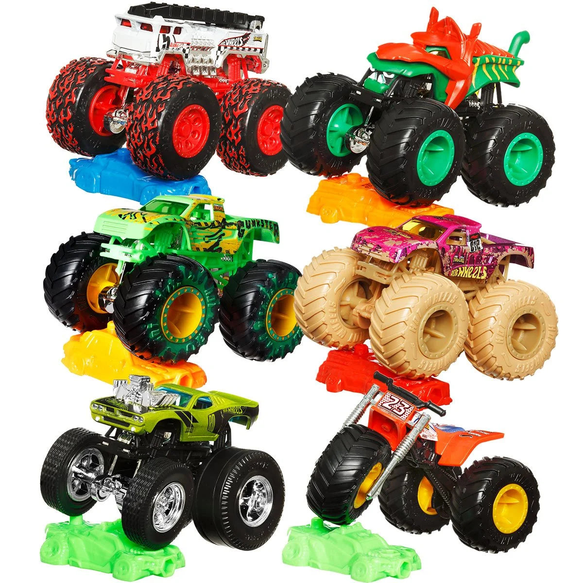 Hot Wheels Monster Trucks 1:64 Scale Vehicle Mix 9 Case of 8