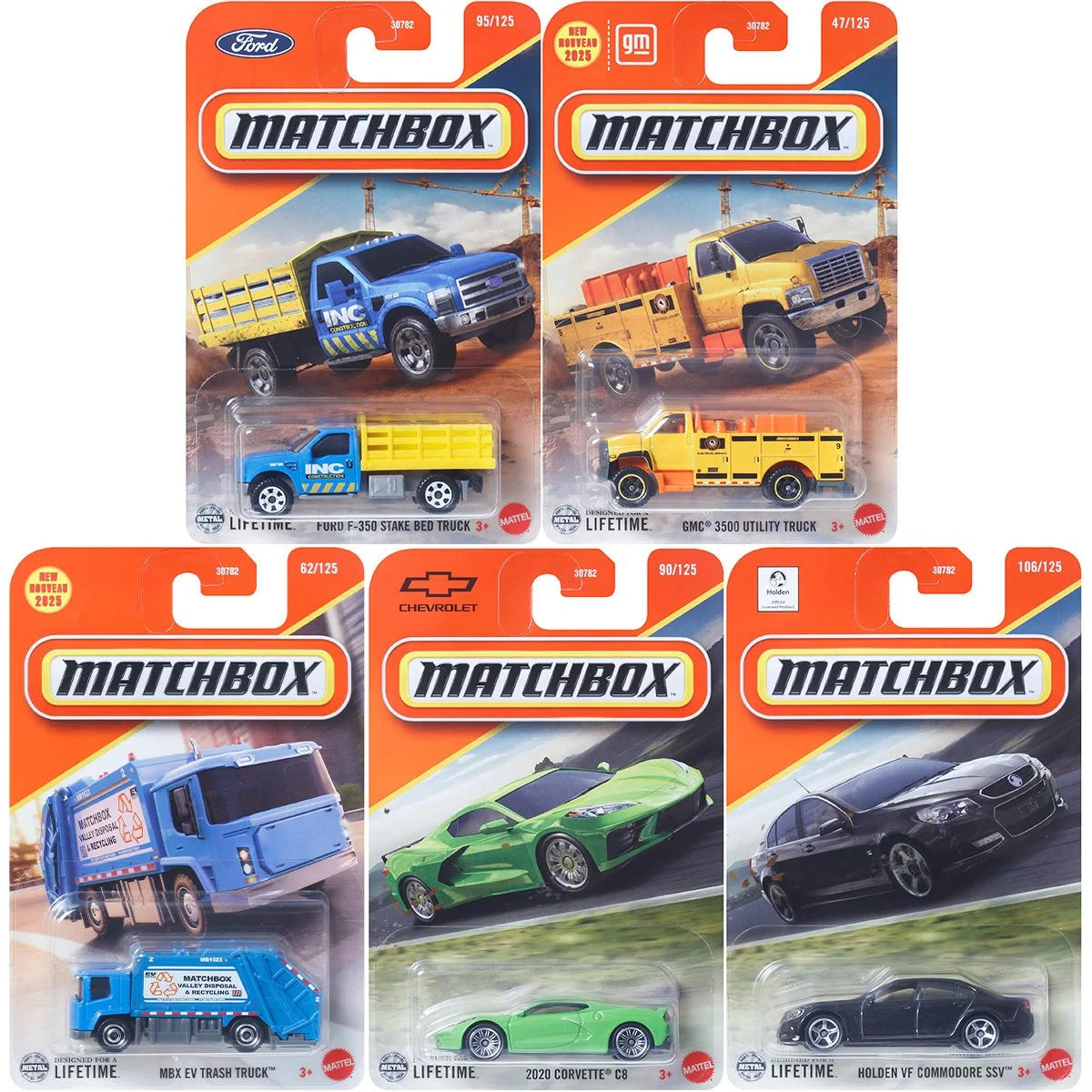 Matchbox Car Collection 2025 Mix 7 Vehicles Case of 24