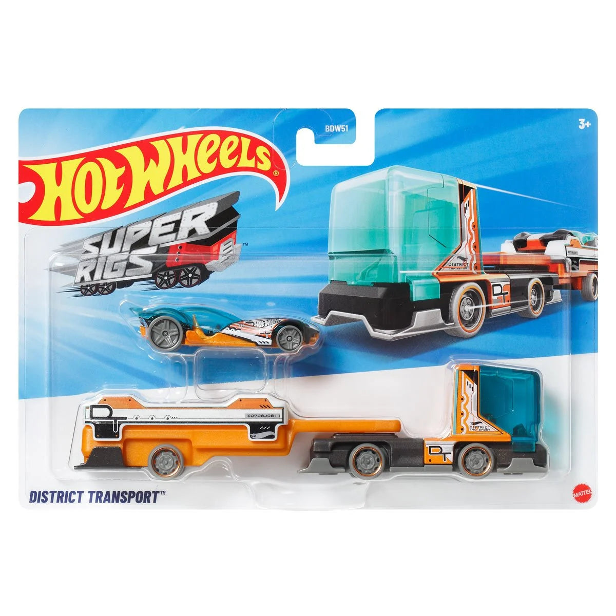 Hot Wheels Super Hauling Rig and Car 2025 Mix 2 Case of 6